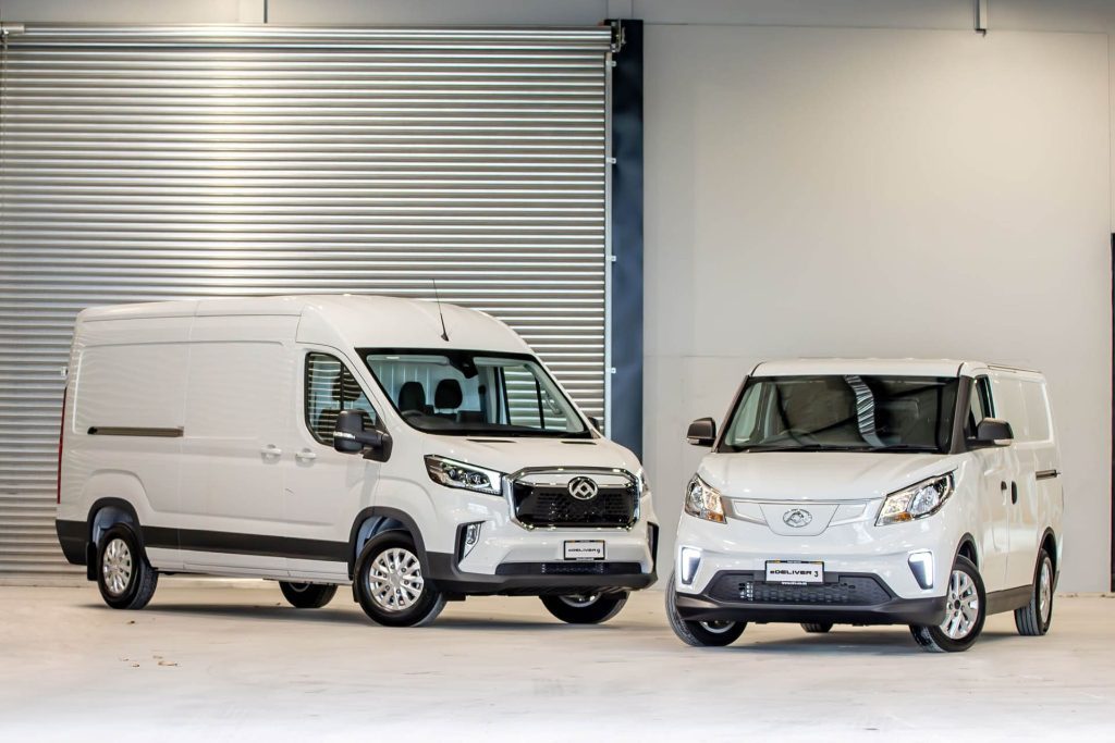 LDV eDeliver 3 and 9 parked in warehouse