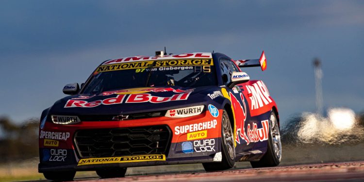 Shane van Gisbergen racing Chevrolet Camaro Supercar at The Bend