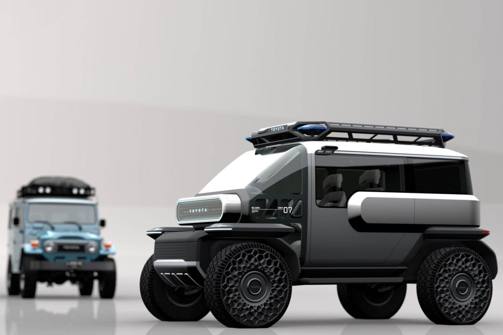 Toyota Baby Lunar Cruiser concept and Land Cruiser FJ40