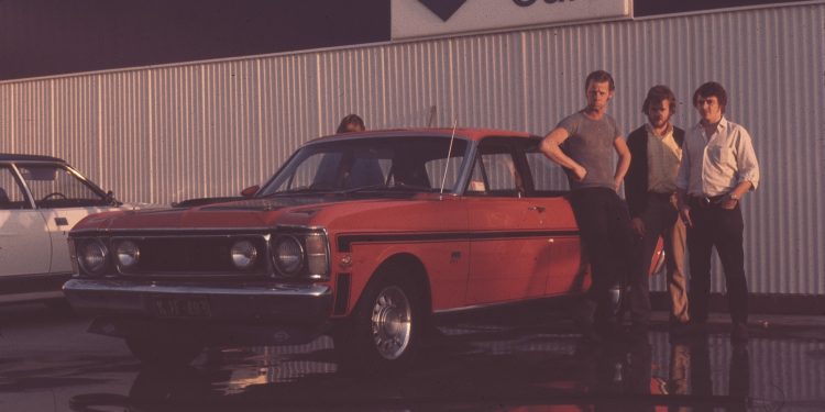 1969 Ford Falcon GTHO Phase 1 at A-1 Used Cars dealership in the 1970s