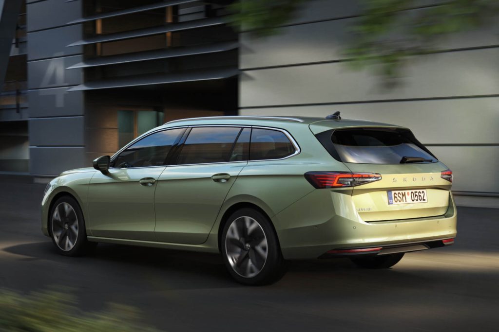 2024 Skoda Superb rear three quarter view