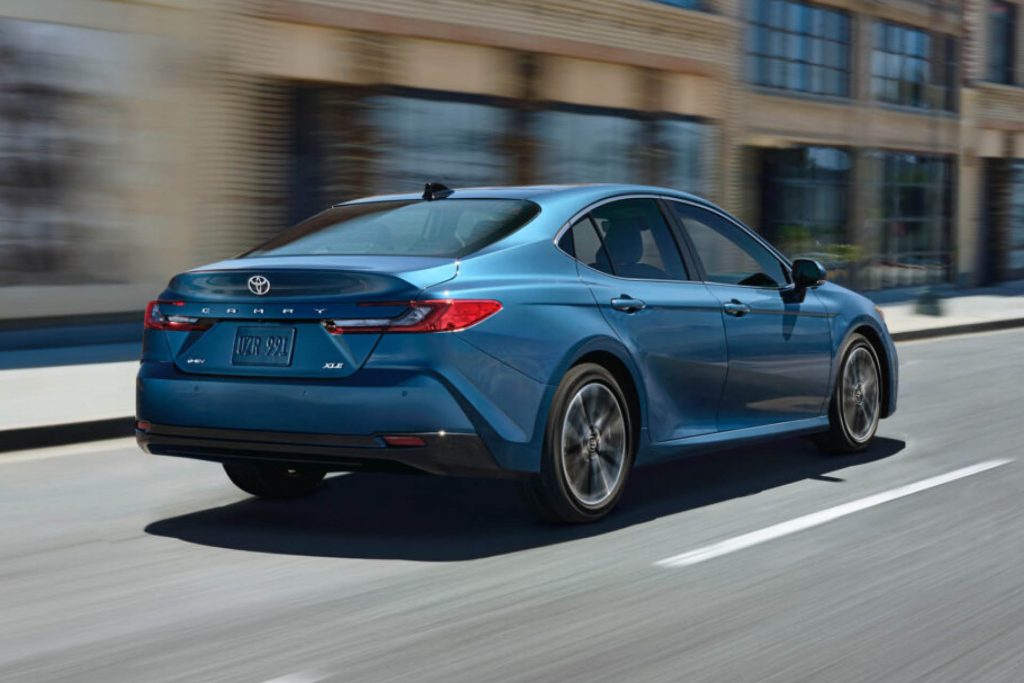 2025 Toyota Camry driving on city street