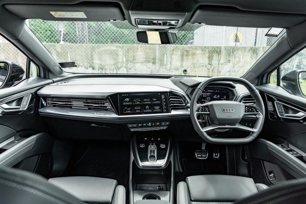 Audi Q4 e-tron quattro S line front interior view