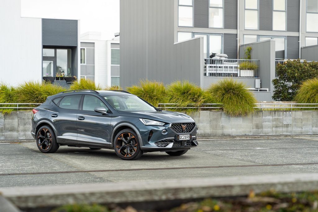 Cupra Formentor V eHybrid parked in an apartment area