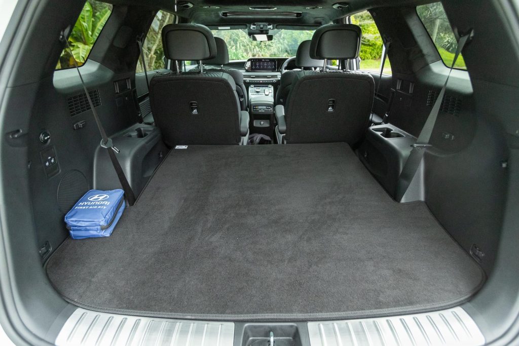 Hyundai Palisade boot space with rear seats down
