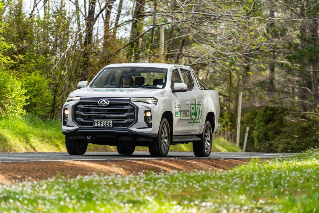 LDV e-T60 driving on a backroad