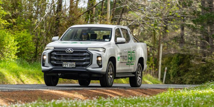 LDV e-T60 driving on a backroad