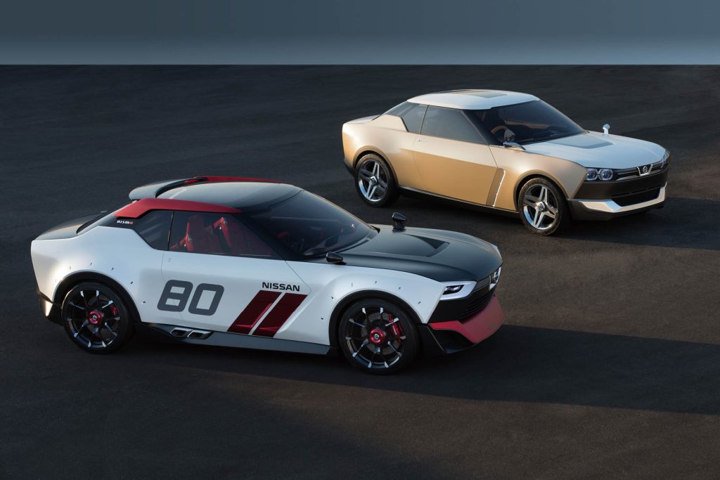 Nissan IDx concepts parked side by side