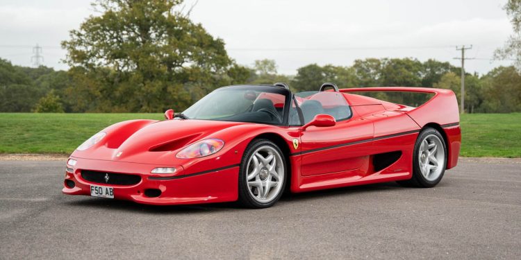 Rod Stewart's Ferrari F50 front three quarter view