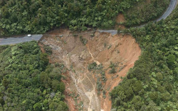 SH25A landslide in January 2023