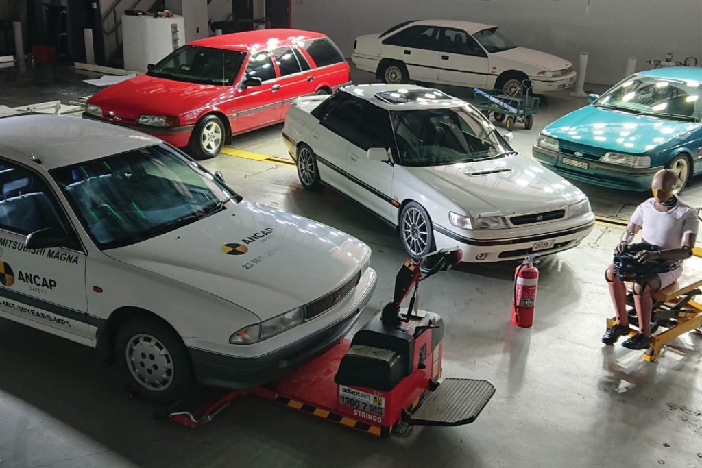 ANCAP crash test line-up of 1993 models