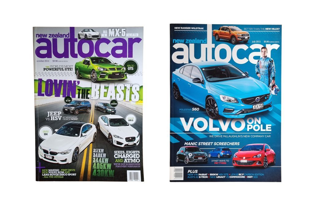 NZ Autocar cover from 2014 and 2015
