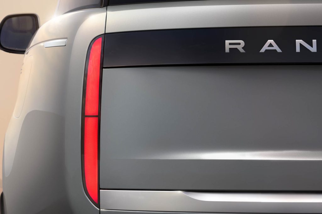 Range Rover Electric taillight close up view