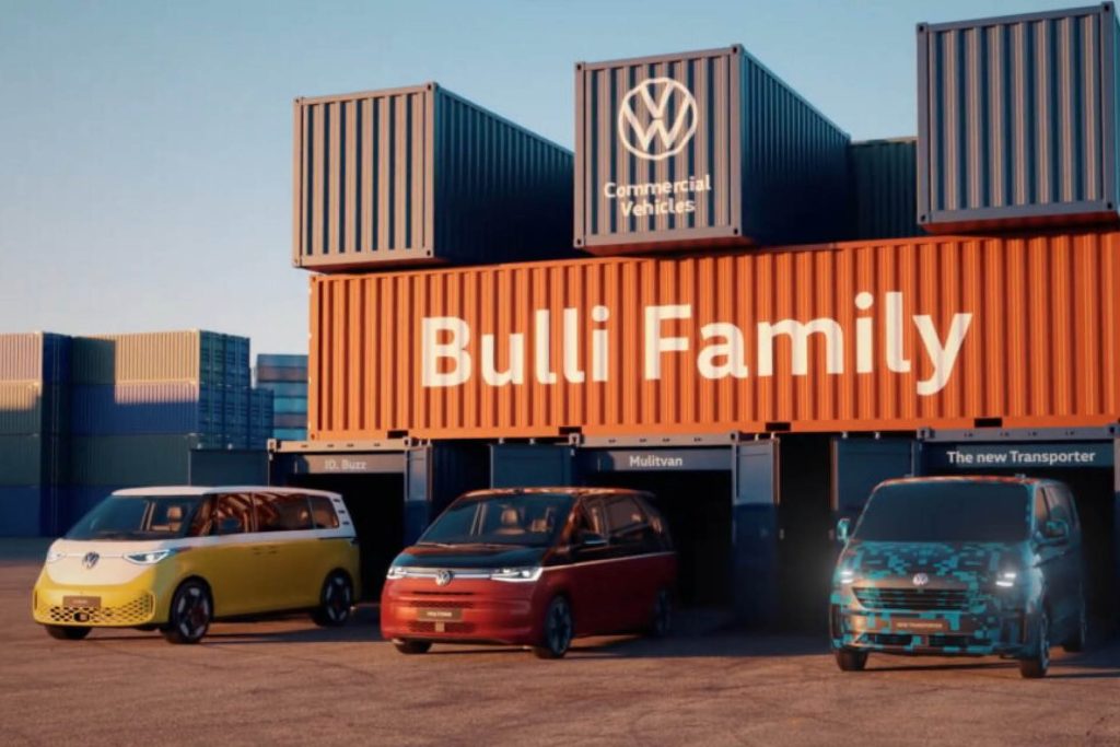 2024 Volkswagen Transporter teased next to ID.Buzz and Multivan