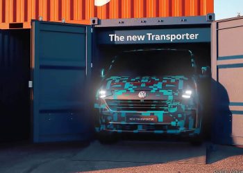 2024 Volkswagen Transporter in shipping container teaser