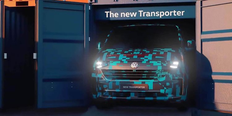 2024 Volkswagen Transporter in shipping container teaser