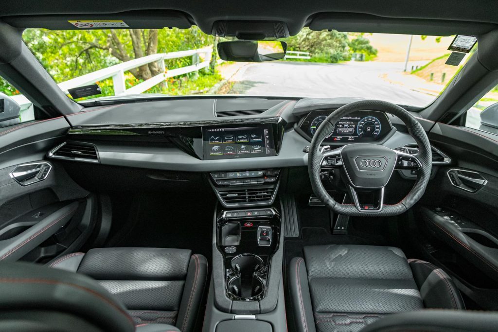 Front interior view in the Audi RS e-tron GT