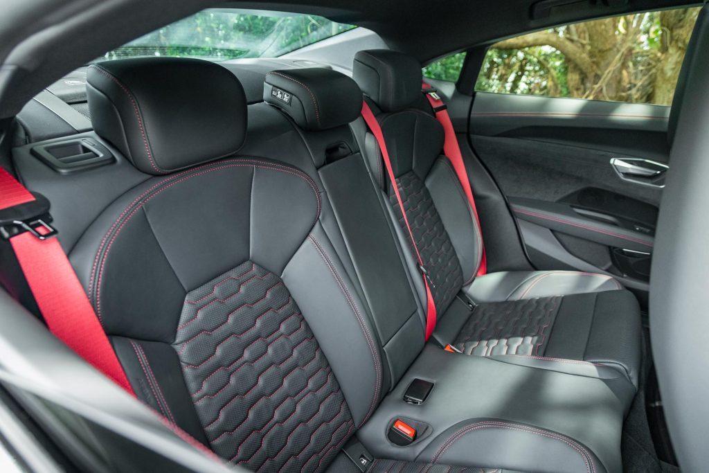 Rear seats in the Audi RS e-tron GT