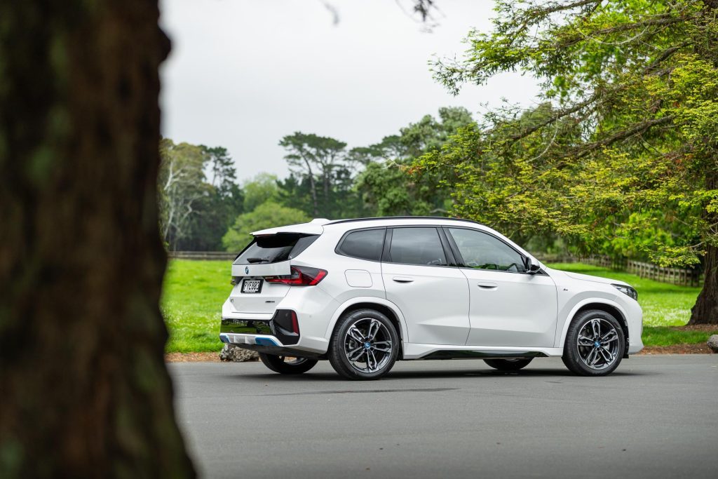 BMW iX1 xDrive30 rear quarter shot