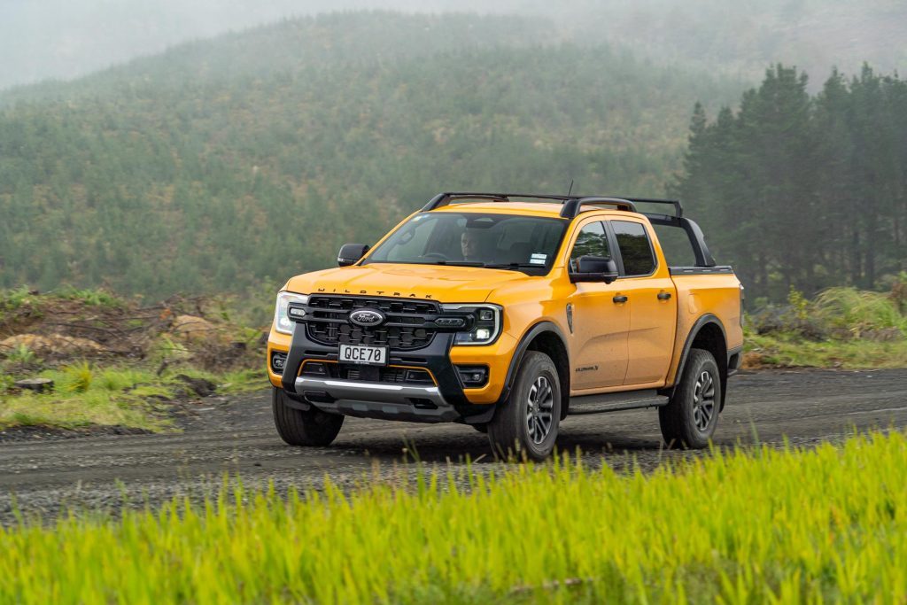 Ford Ranger Wildtrak X with sliding rack set up