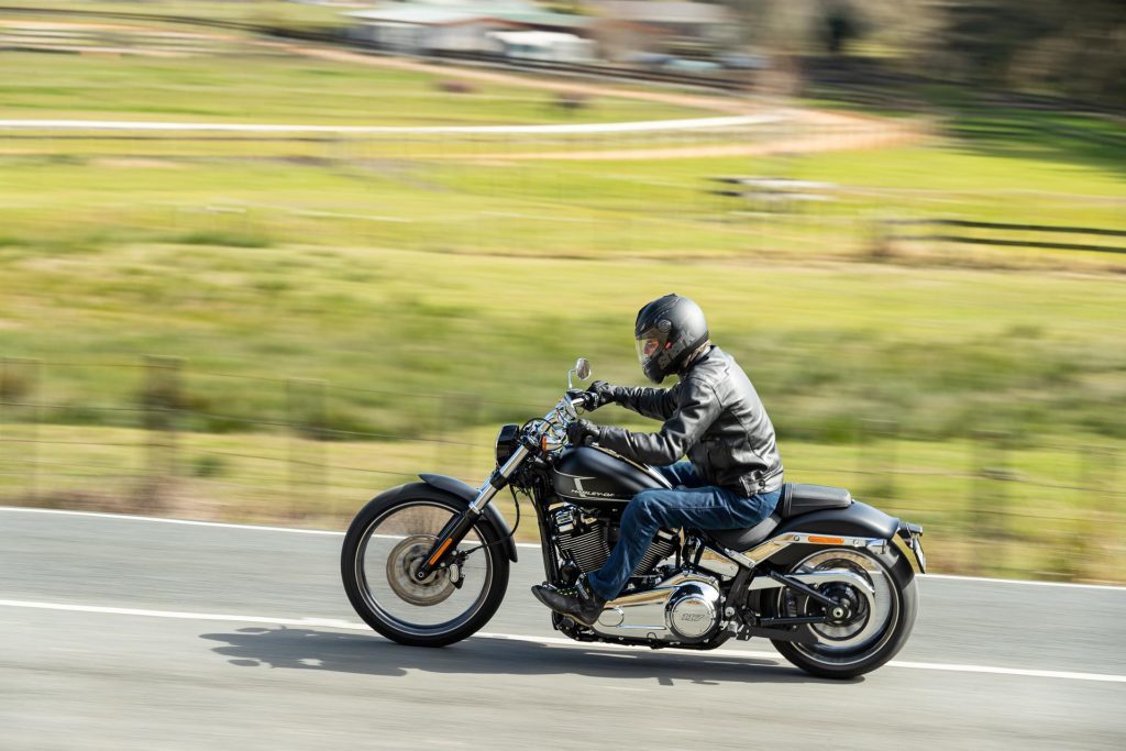 Harley-Davidson Breakout 117 panning shot