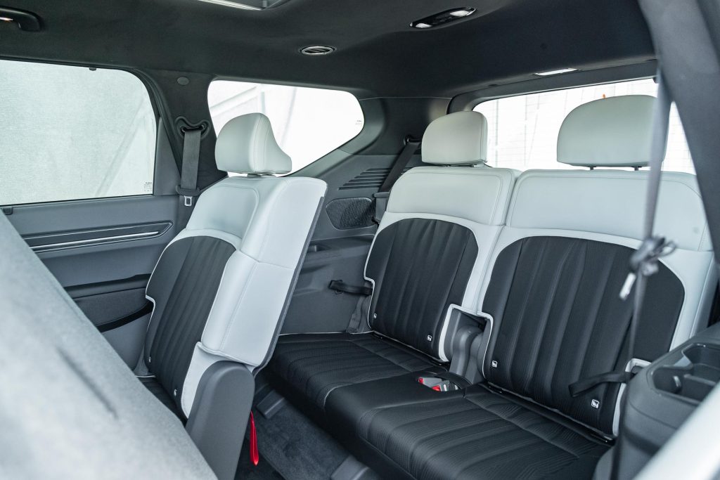 Rear seat row space in the Kia EV9 GT-Line