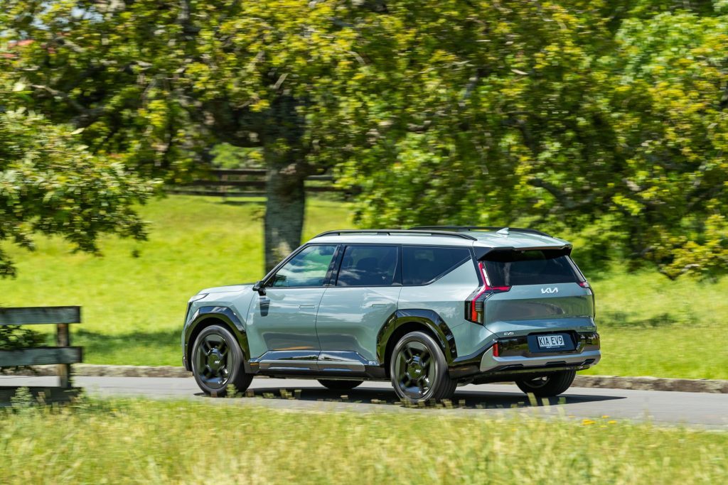 Kia EV9 GT-Line rear quarter shot