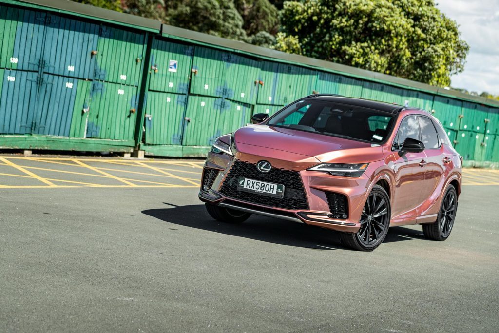 New Lexus RX 500h F Sport front quarter shot