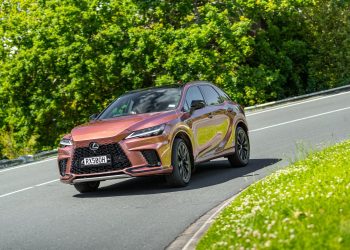 Lexus RX 500h cornering at pace