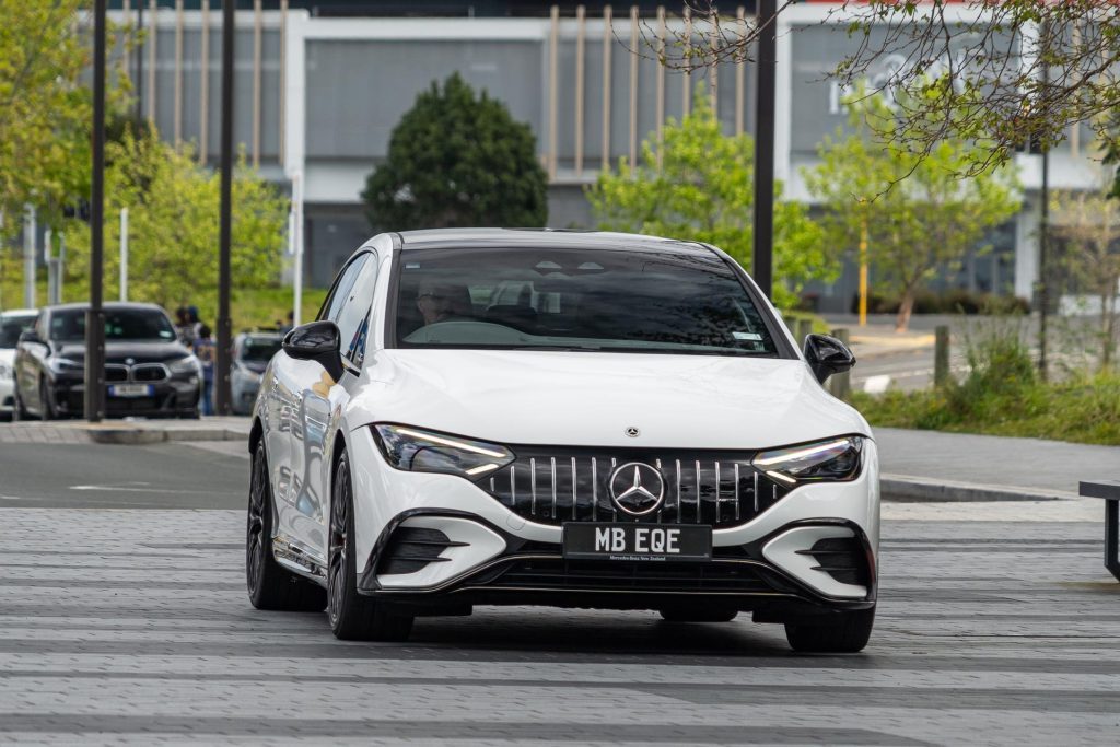 Mercedes-AMG EQE 53 front driving shot