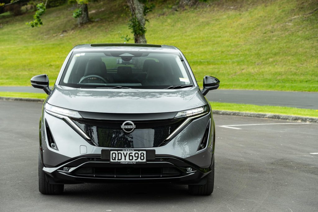 Front profile view of the new Nissan Ariya 90kWh