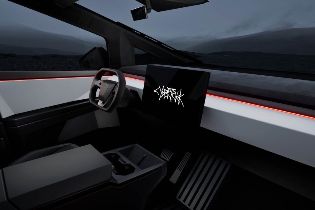 Tesla Cybertruck interior dashboard