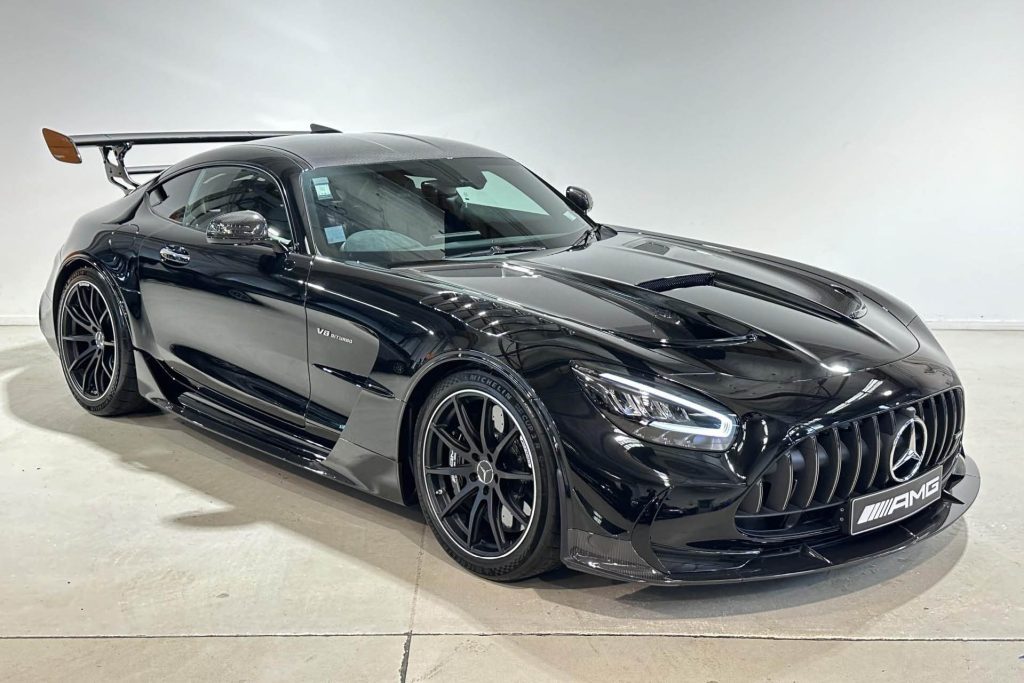 2022 Mercedes-AMG GT Black Series front three quarter view for sale on TradeMe