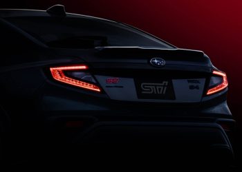 2024 Subaru WRX STI Sport prototype rear end teaser
