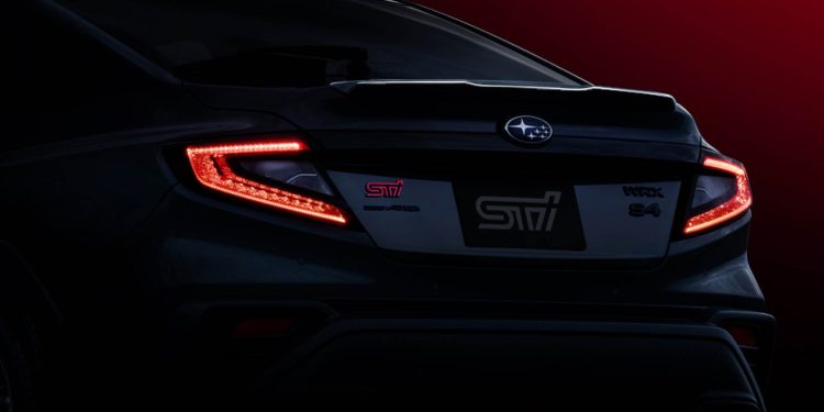 2024 Subaru WRX STI Sport prototype rear end teaser