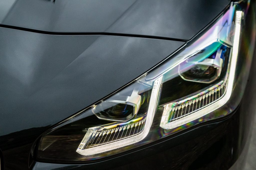 2023 BMW 225e headlight detail