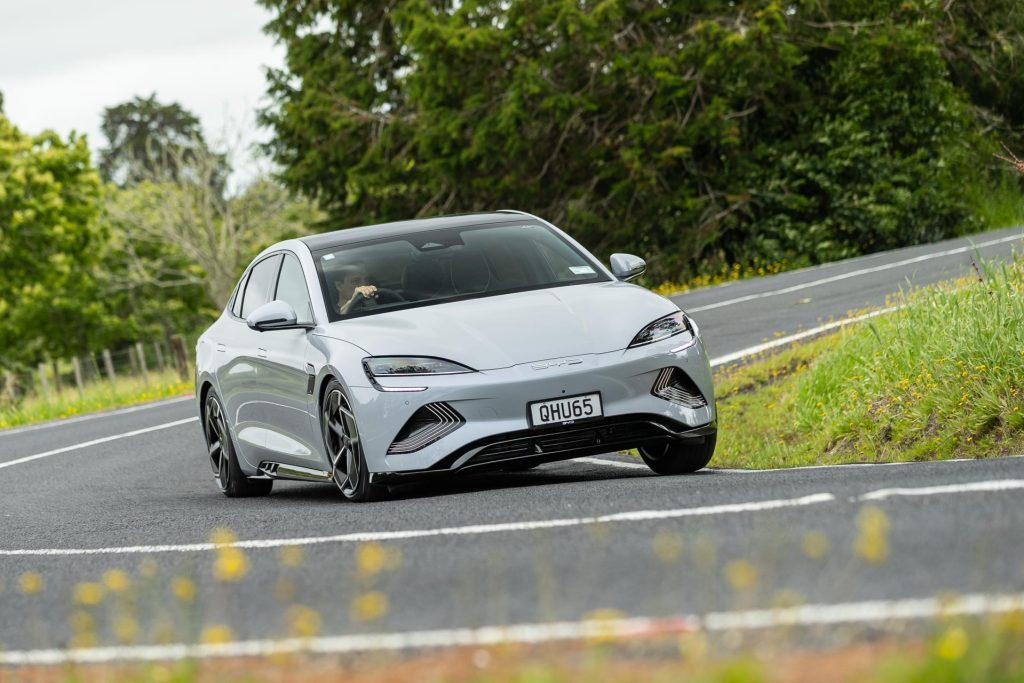 Cornering at pace in the BYD Seal Performance