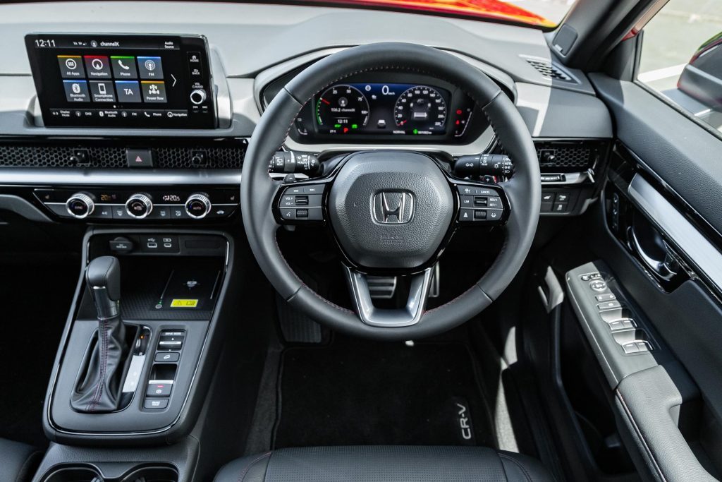 Honda CR-V RS drivers point of view, and steering wheel