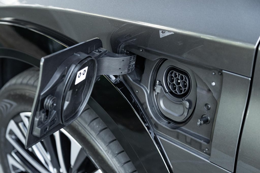 Charging port on the Lexus RZ 450e Dynamic