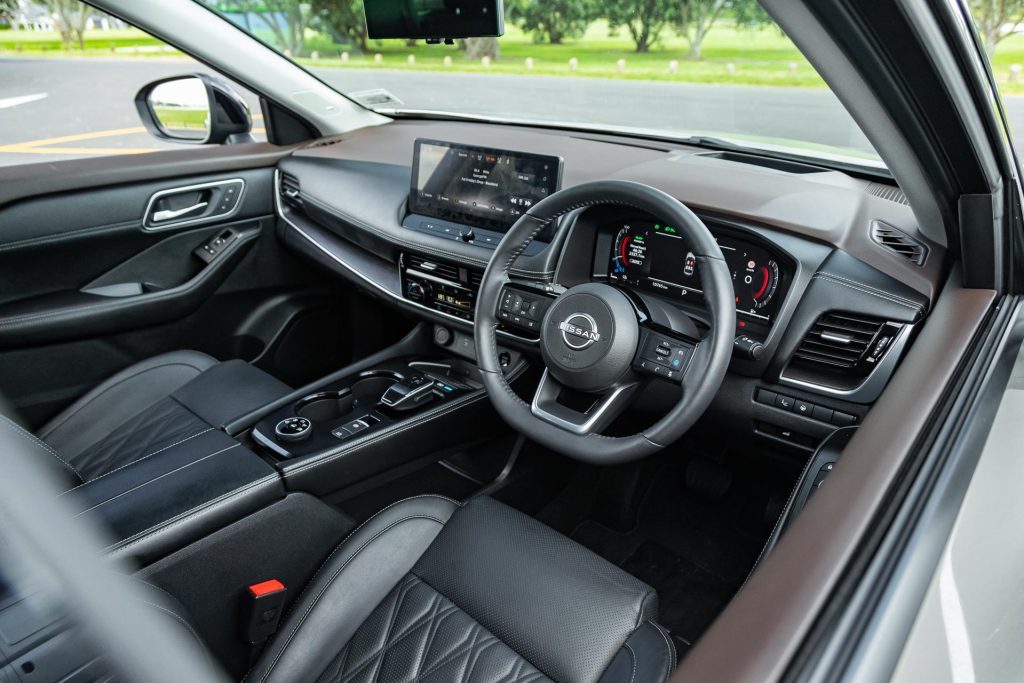 Nissan X-Trail e-Power Ti-L wide view of front interior