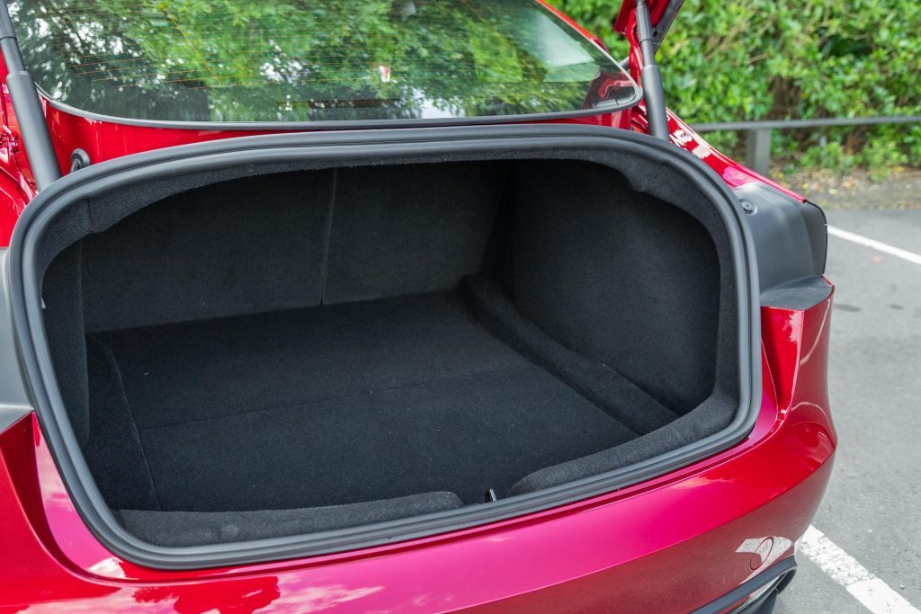 Boot space in the Tesla Model 3 facelift