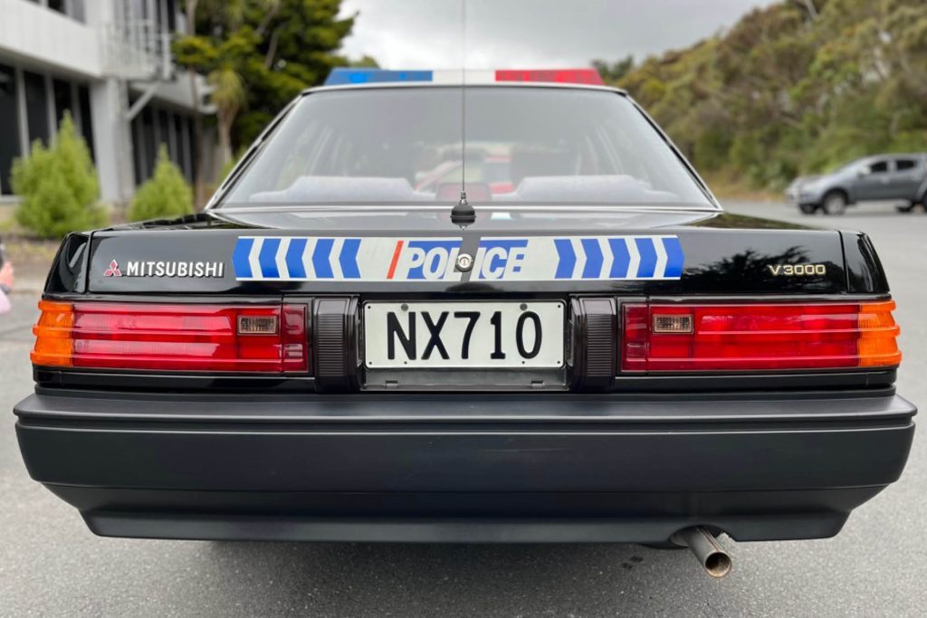 New Zealand Police 1988 Mitsubishi V3000 patrol car restored rear