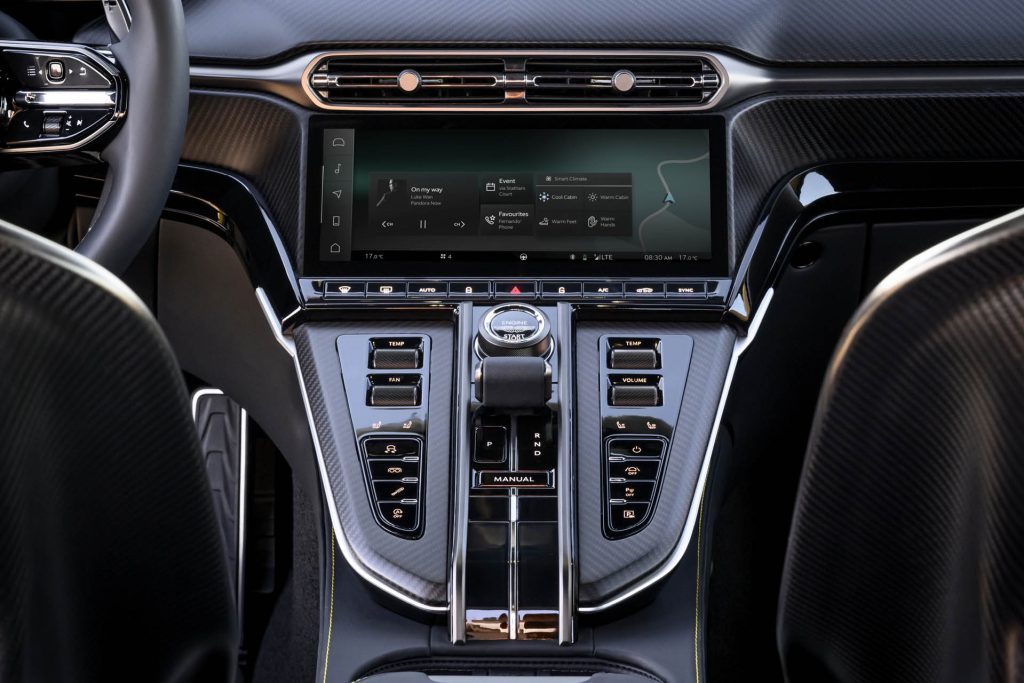 2024 Aston Martin Vantage updated interior switchgear