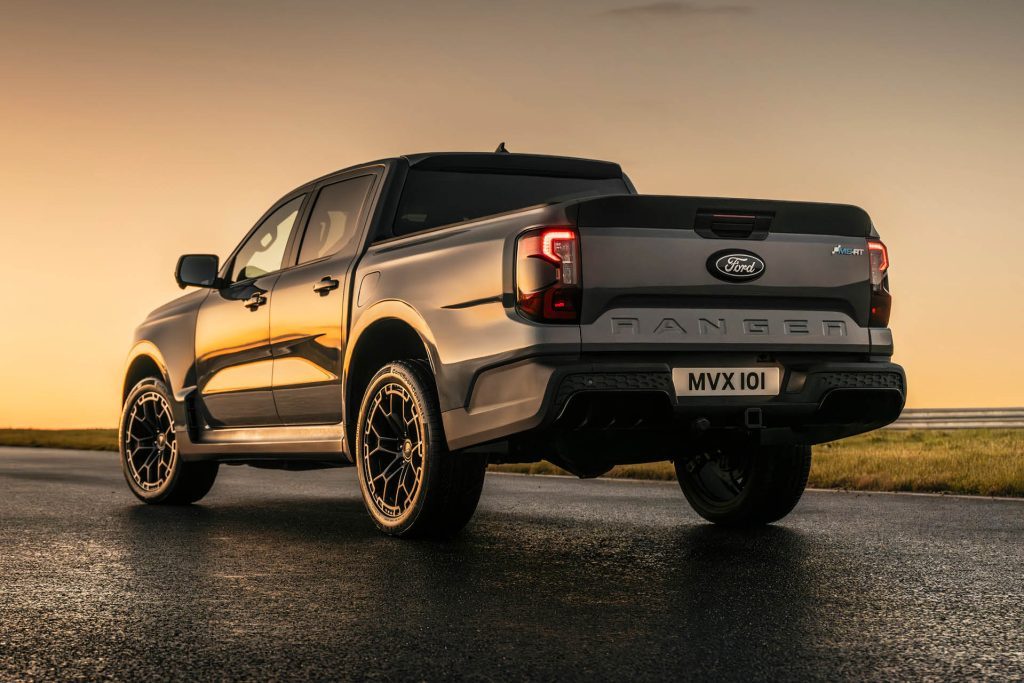 2024 Ford Ranger MS-RT rear three quarter view