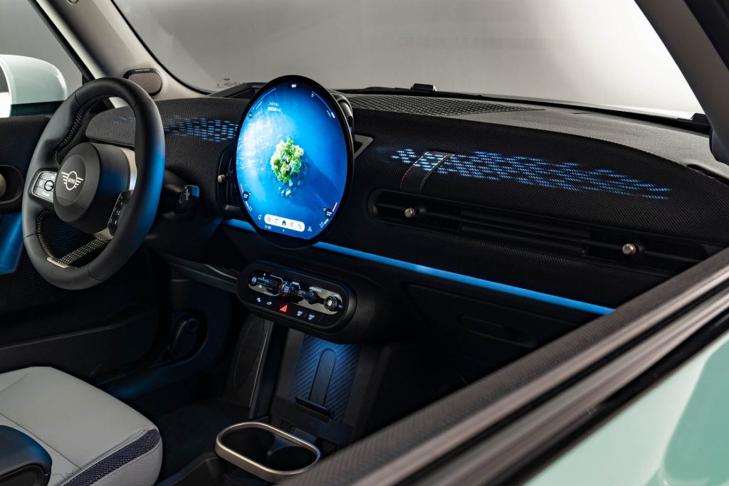 2024 Mini Cooper S illuminated dashboard display