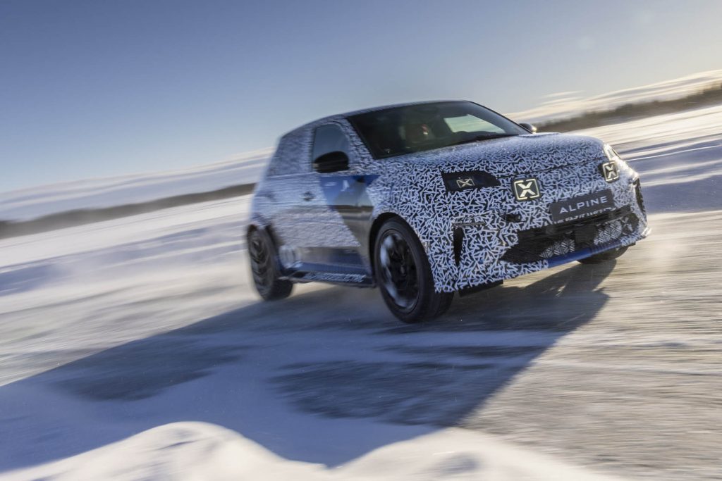 2025 Alpine A290 drifting on ice circuit