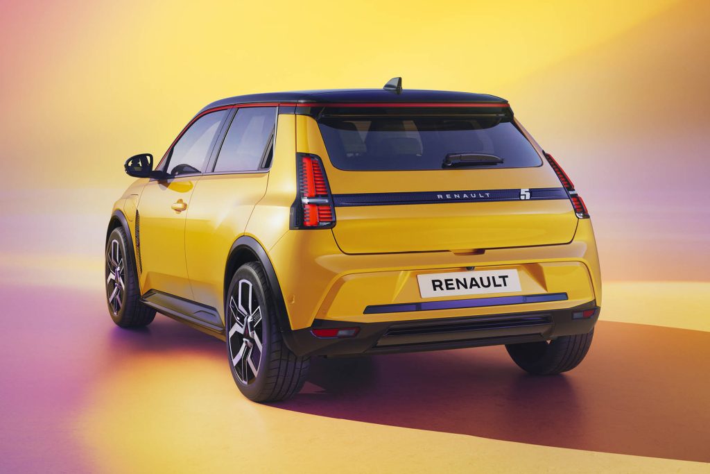 2025 Renault 5 rear three quarter view
