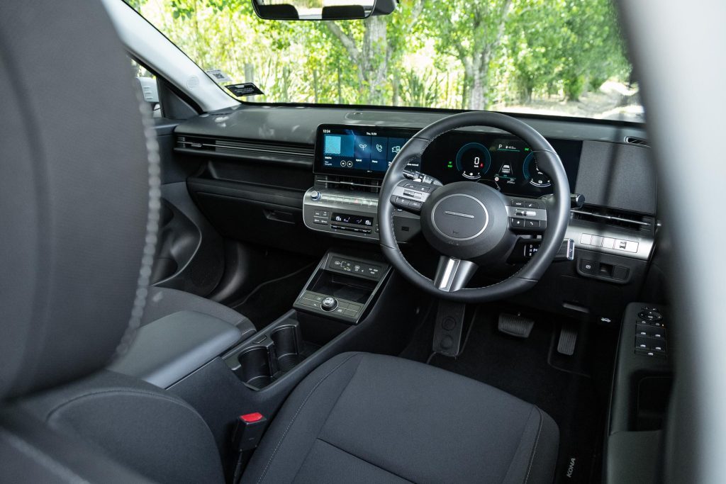 Hyundai Kona Hybrid front interior shot