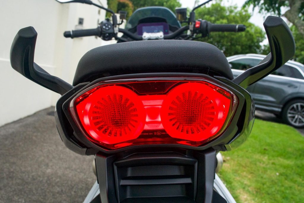 Rear tail lights on the Moto Guzzi V100 Mandello S E5