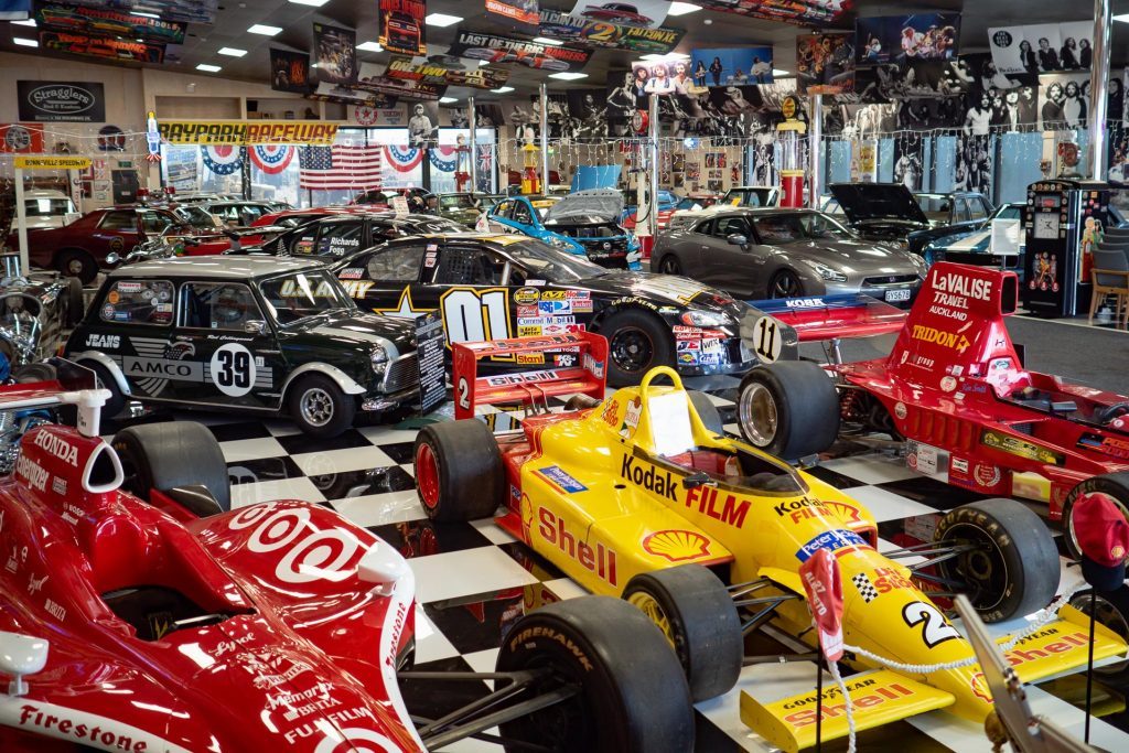 Ross Brothers museum, showing a range of different race cars